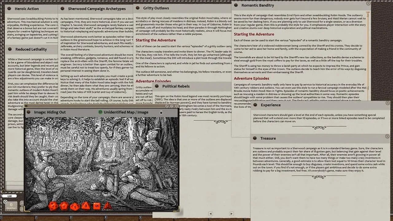 Fantasy Grounds - Sherwood: The Legend of Robin Hood Screenshot 2