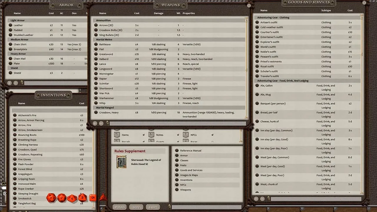 Fantasy Grounds - Sherwood: The Legend of Robin Hood Screenshot 0
