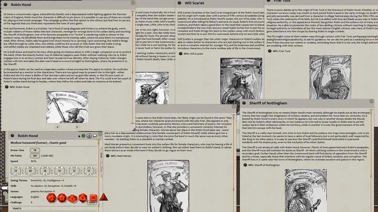 Fantasy Grounds - Sherwood: The Legend of Robin Hood Screenshot 3