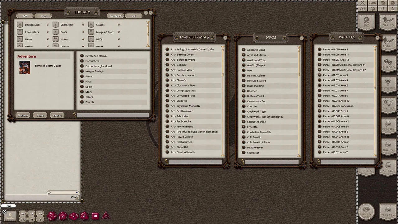 Fantasy Grounds - Tome of Beasts 2 Lairs Screenshot 4