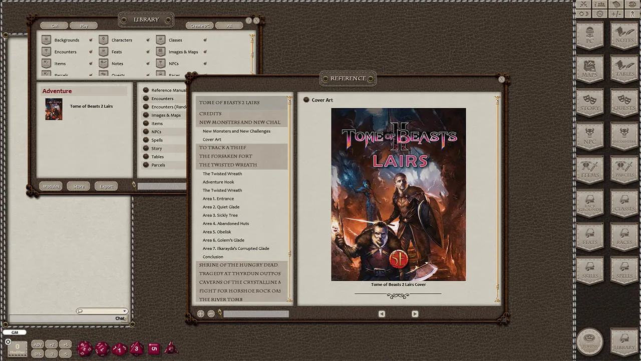 Fantasy Grounds - Tome of Beasts 2 Lairs Screenshot 0