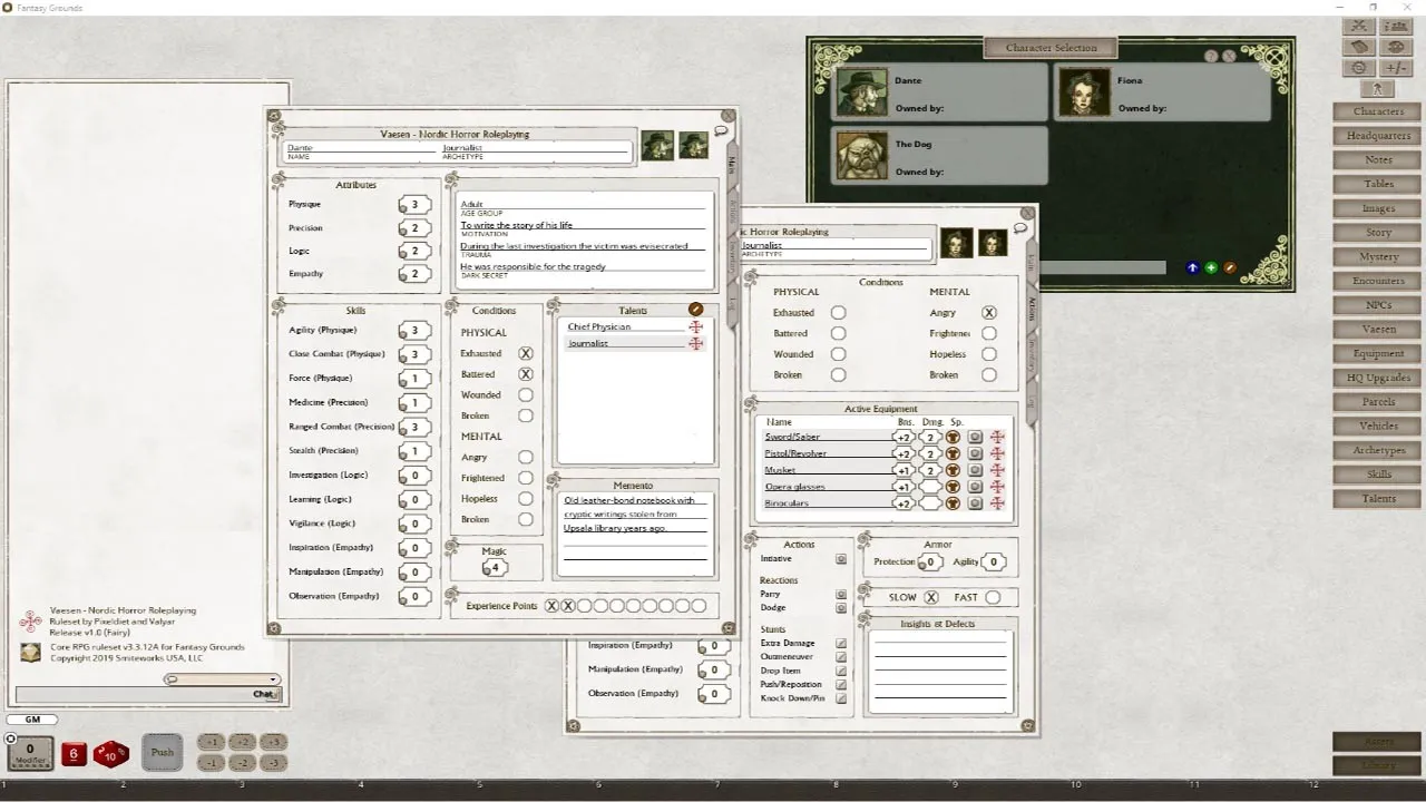 Fantasy Grounds - Vaesen - Nordic Horror Roleplaying Screenshot 1