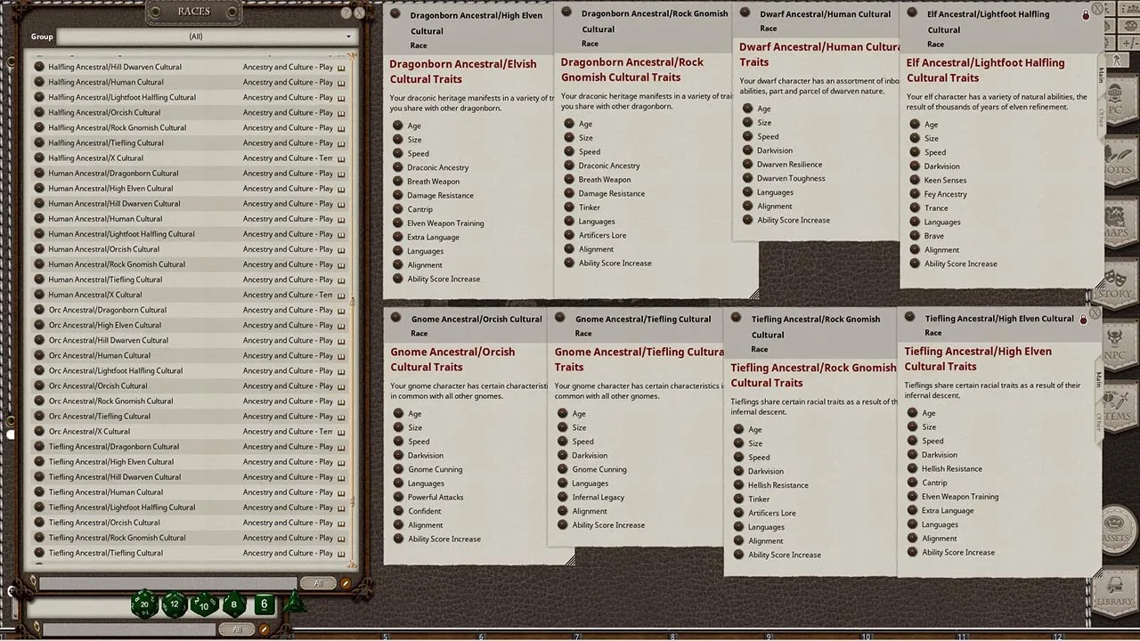 Fantasy Grounds - Ancestry & Culture: An Alternative to Race in 5e Screenshot 2