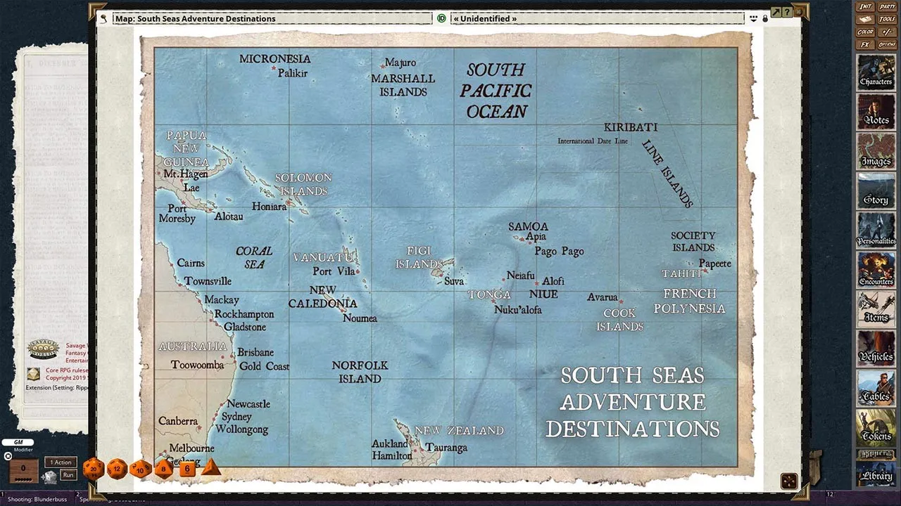 Fantasy Grounds - Rippers Resurrected Expedition: South Pacific Screenshot 2