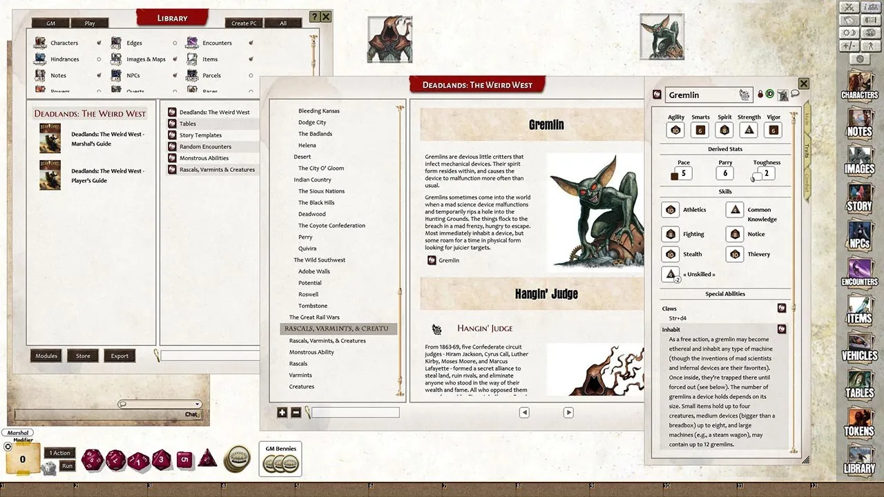 Fantasy Grounds - Deadlands: The Weird West (Core Rules Book) Screenshot 3