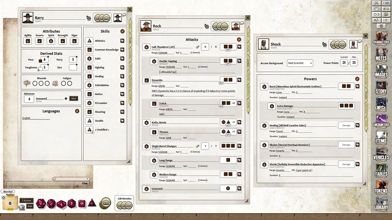 Fantasy Grounds - Deadlands: The Weird West (Core Rules Book) Screenshot 1