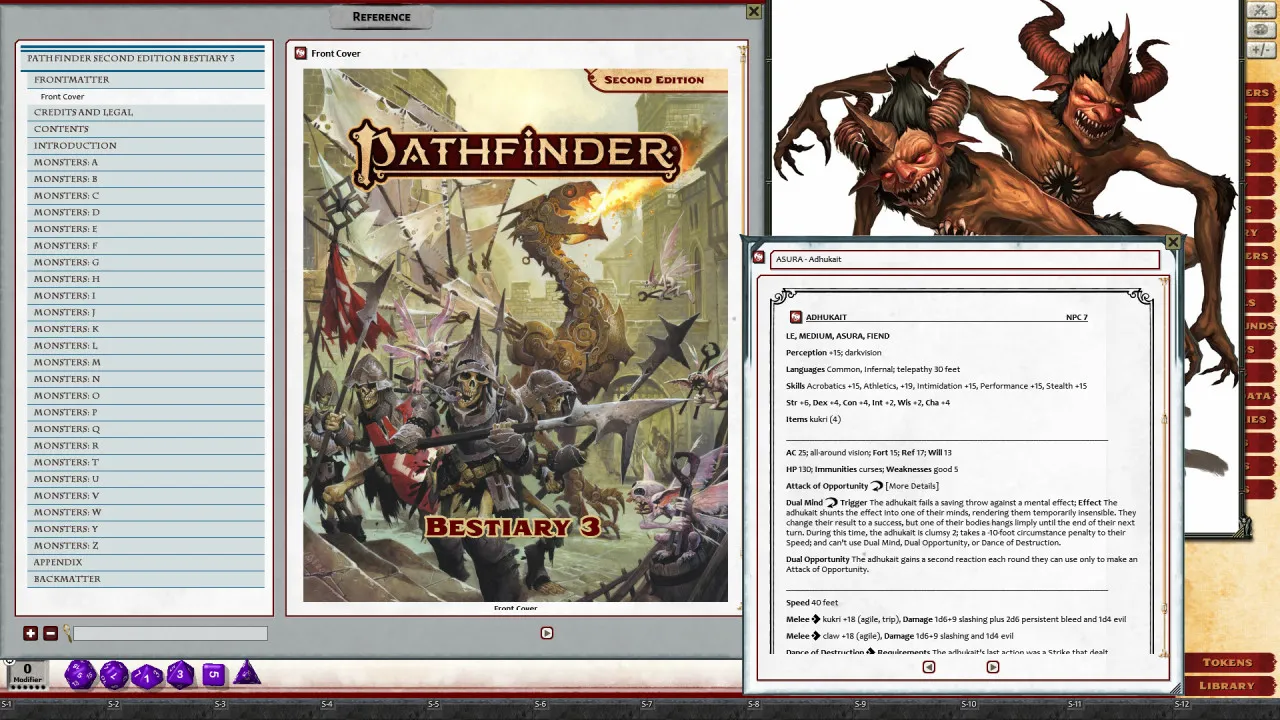 Fantasy Grounds - Pathfinder 2 RPG - Bestiary 3 Screenshot 0