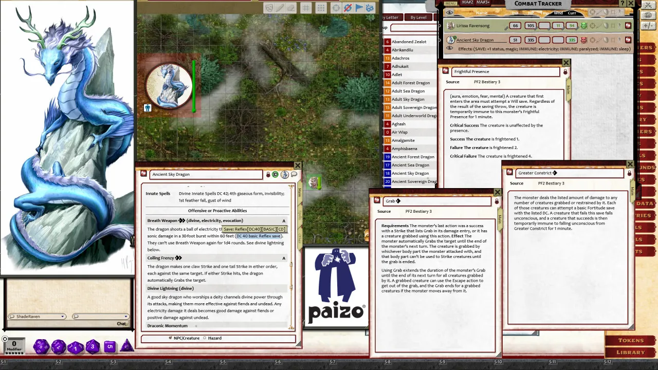 Fantasy Grounds - Pathfinder 2 RPG - Bestiary 3 Screenshot 2