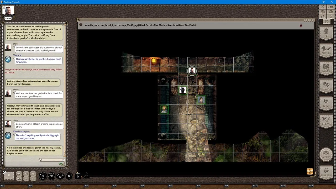Fantasy Grounds - Black Scrolls The Marble Sanctum Screenshot 1