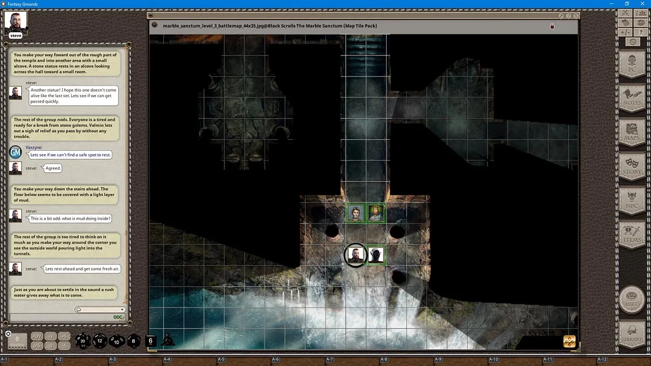 Fantasy Grounds - Black Scrolls The Marble Sanctum Screenshot 3