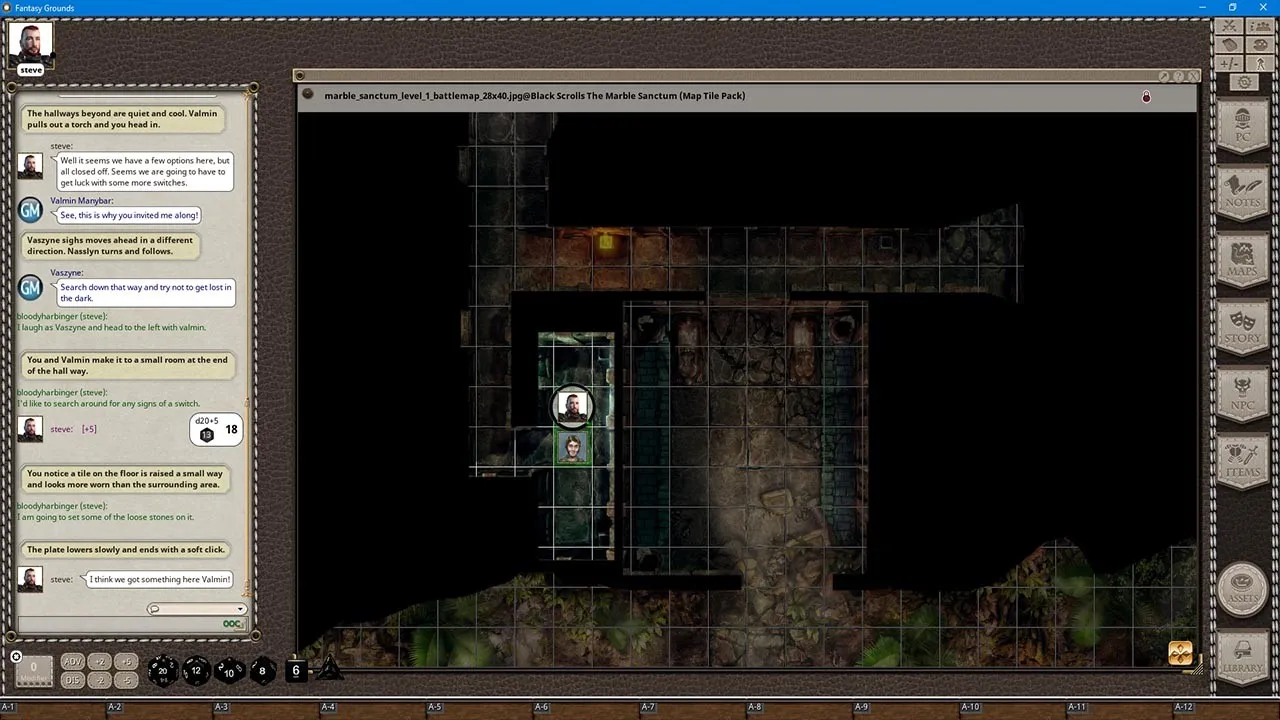 Fantasy Grounds - Black Scrolls The Marble Sanctum Screenshot 0