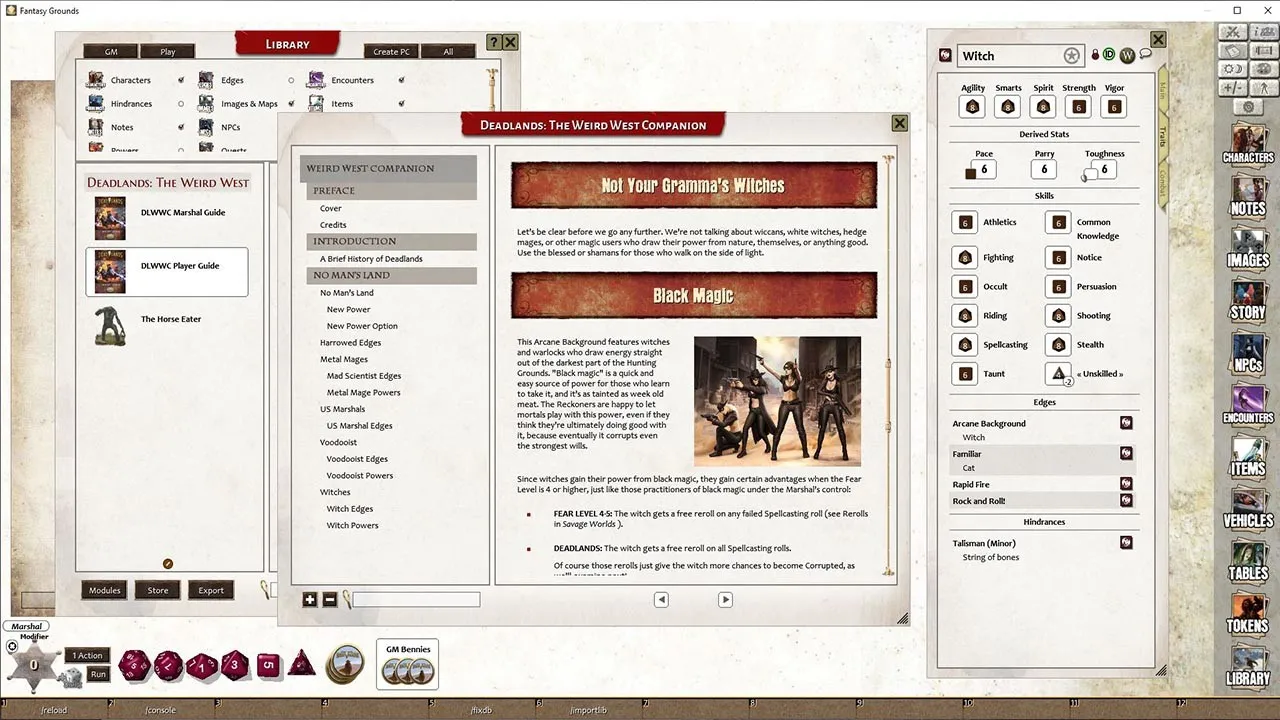 Fantasy Grounds - Deadlands: the Weird West Companion Screenshot 3