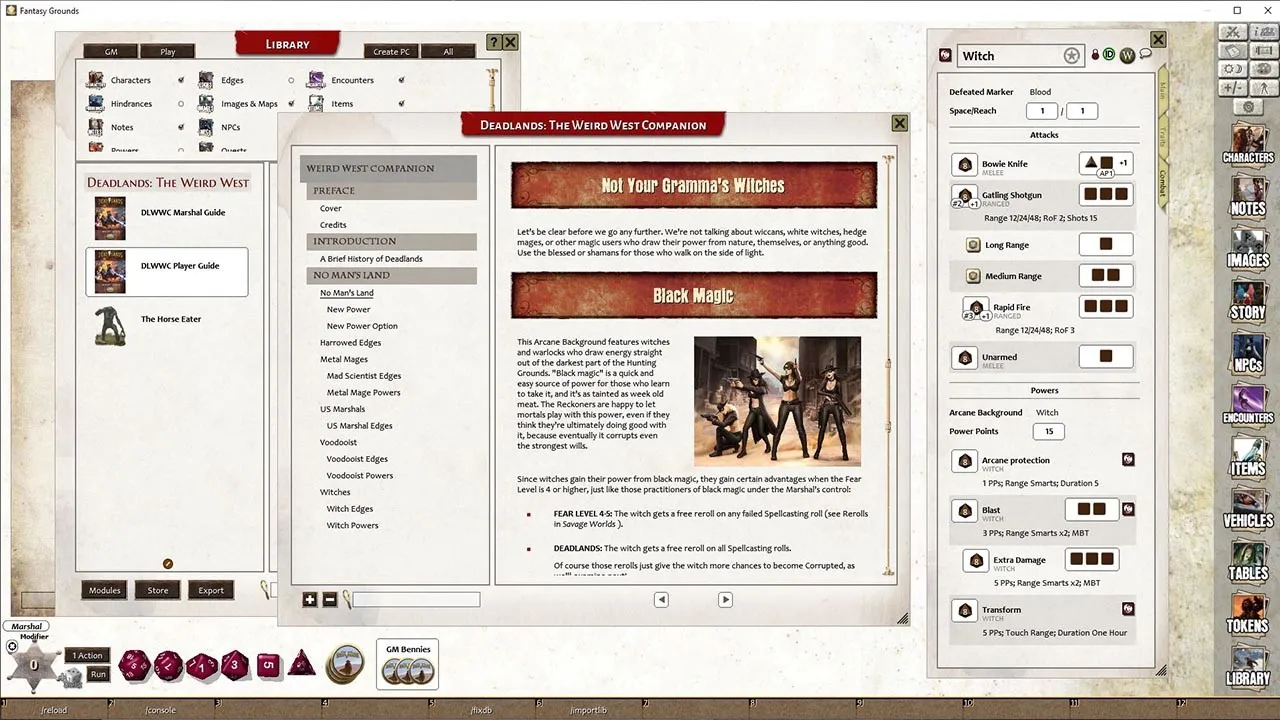 Fantasy Grounds - Deadlands: the Weird West Companion Screenshot 2