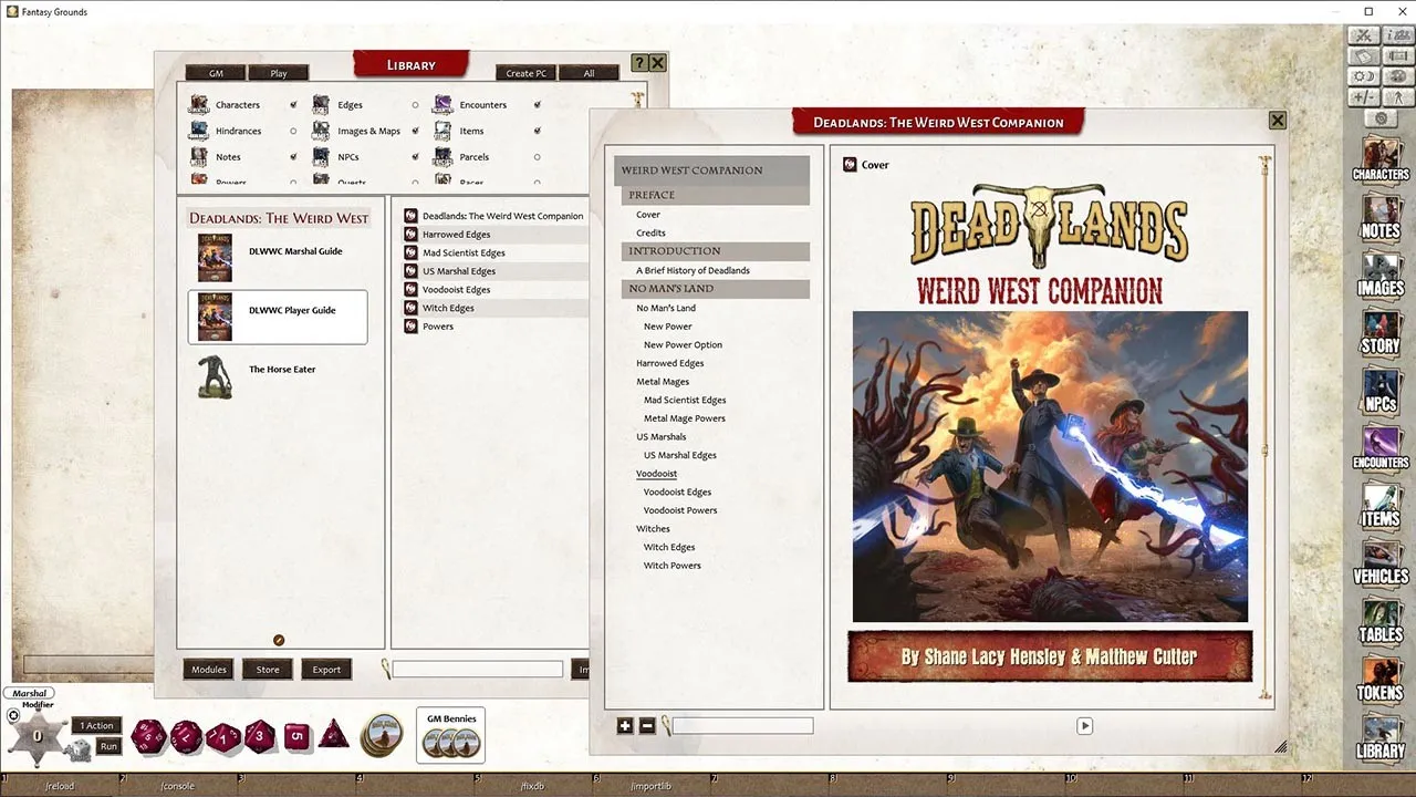 Fantasy Grounds - Deadlands: the Weird West Companion Screenshot 5
