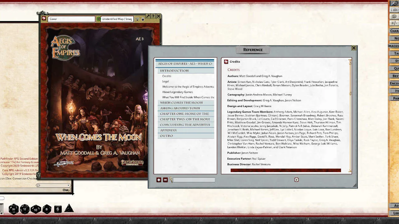 Fantasy Grounds - Aegis of Empires 3: When Comes the Moon Screenshot 1