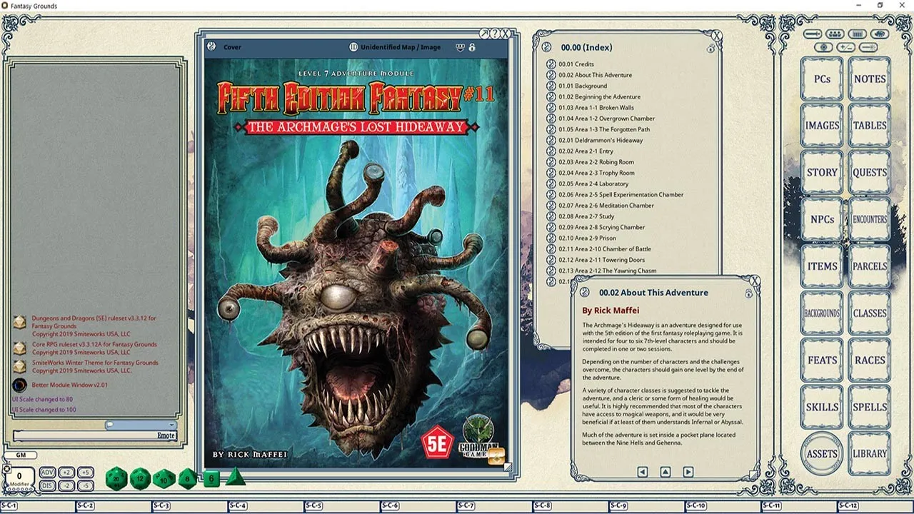 Fantasy Grounds - Fifth Edition Fantasy #11: The Archmage's Lost Hideaway Screenshot 3
