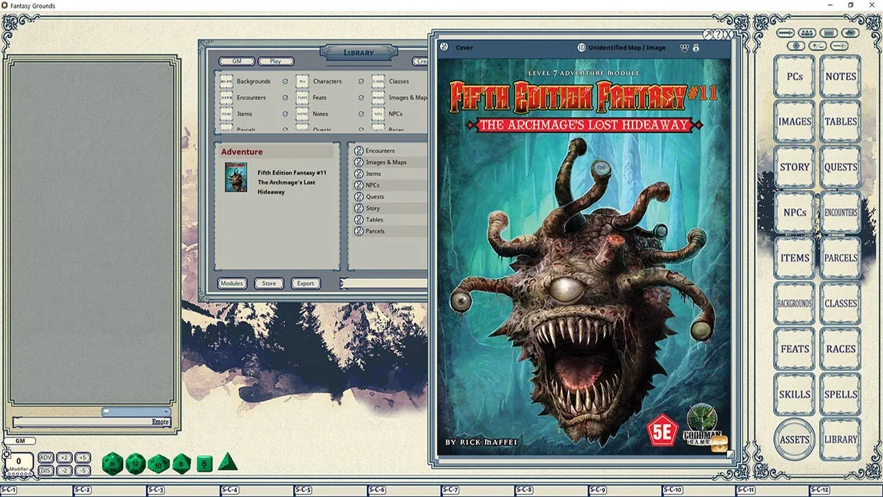 Fantasy Grounds - Fifth Edition Fantasy #11: The Archmage's Lost Hideaway Screenshot 0