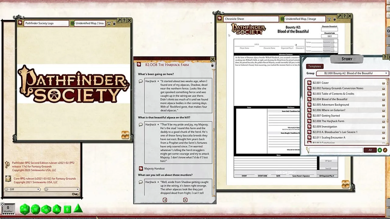 Fantasy Grounds - Pathfinder RPG - Pathfinder Bounty #2: Blood of the Beautiful Screenshot 2