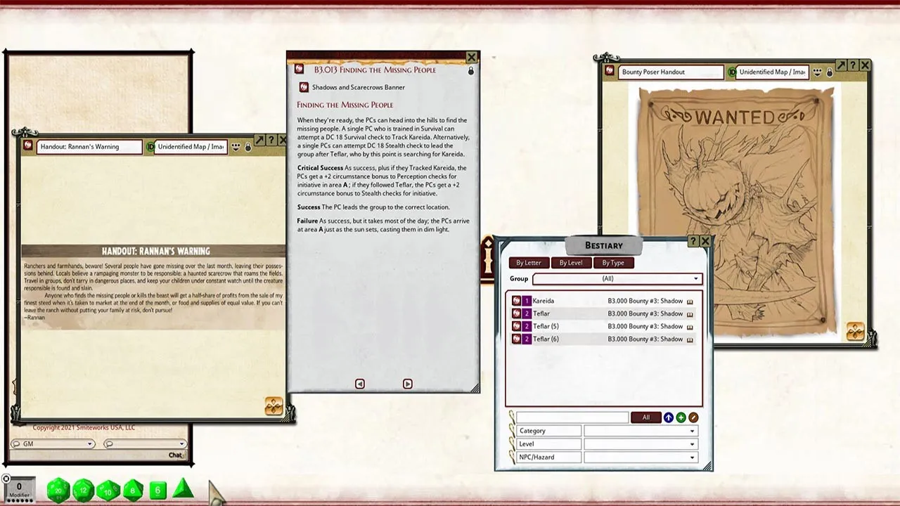 Fantasy Grounds - Pathfinder 2 RPG - Pathfinder Bounty #3: Shadows and Scarecrows Screenshot 2