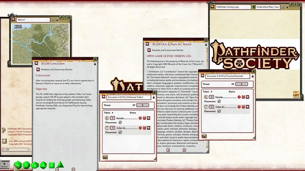 Fantasy Grounds - Pathfinder 2 RPG - Pathfinder Bounty #3: Shadows and Scarecrows Screenshot 3
