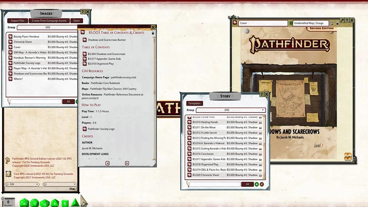 Fantasy Grounds - Pathfinder 2 RPG - Pathfinder Bounty #3: Shadows and Scarecrows Screenshot 4