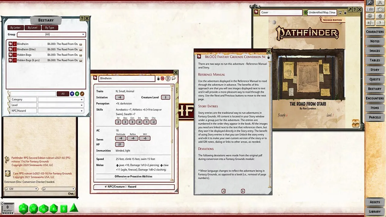 Fantasy Grounds - Pathfinder RPG - Pathfinder Bounty #6: The Road from Otari Screenshot 3