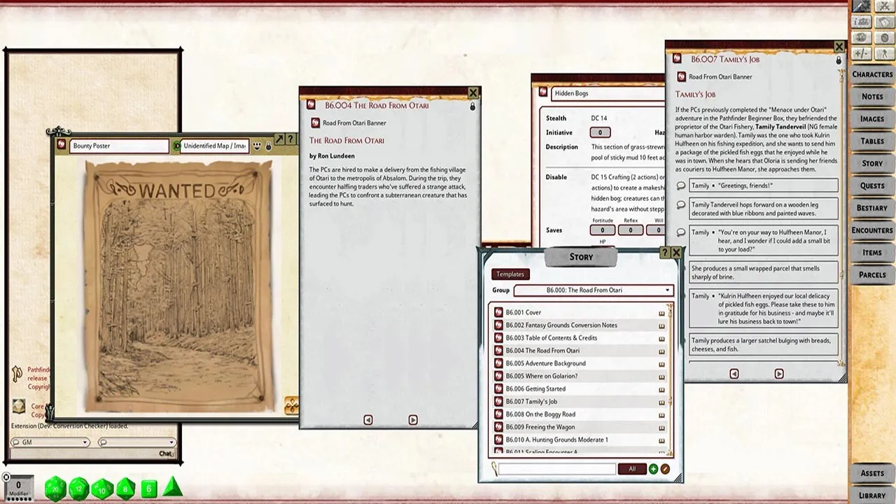 Fantasy Grounds - Pathfinder RPG - Pathfinder Bounty #6: The Road from Otari Screenshot 2