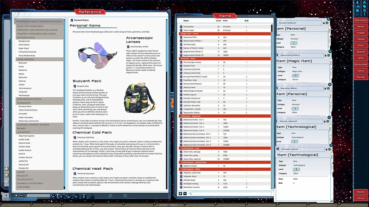 Fantasy Grounds - Starfinder RPG - Starfinder Galaxy Exploration Manual Screenshot 4