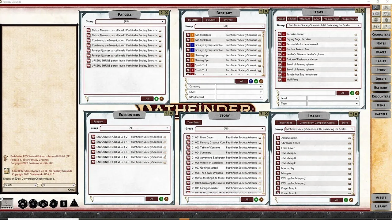 Fantasy Grounds - Pathfinder 2 RPG - Pathfinder Society Scenario #2-05: Balancing the Scales Screenshot 4