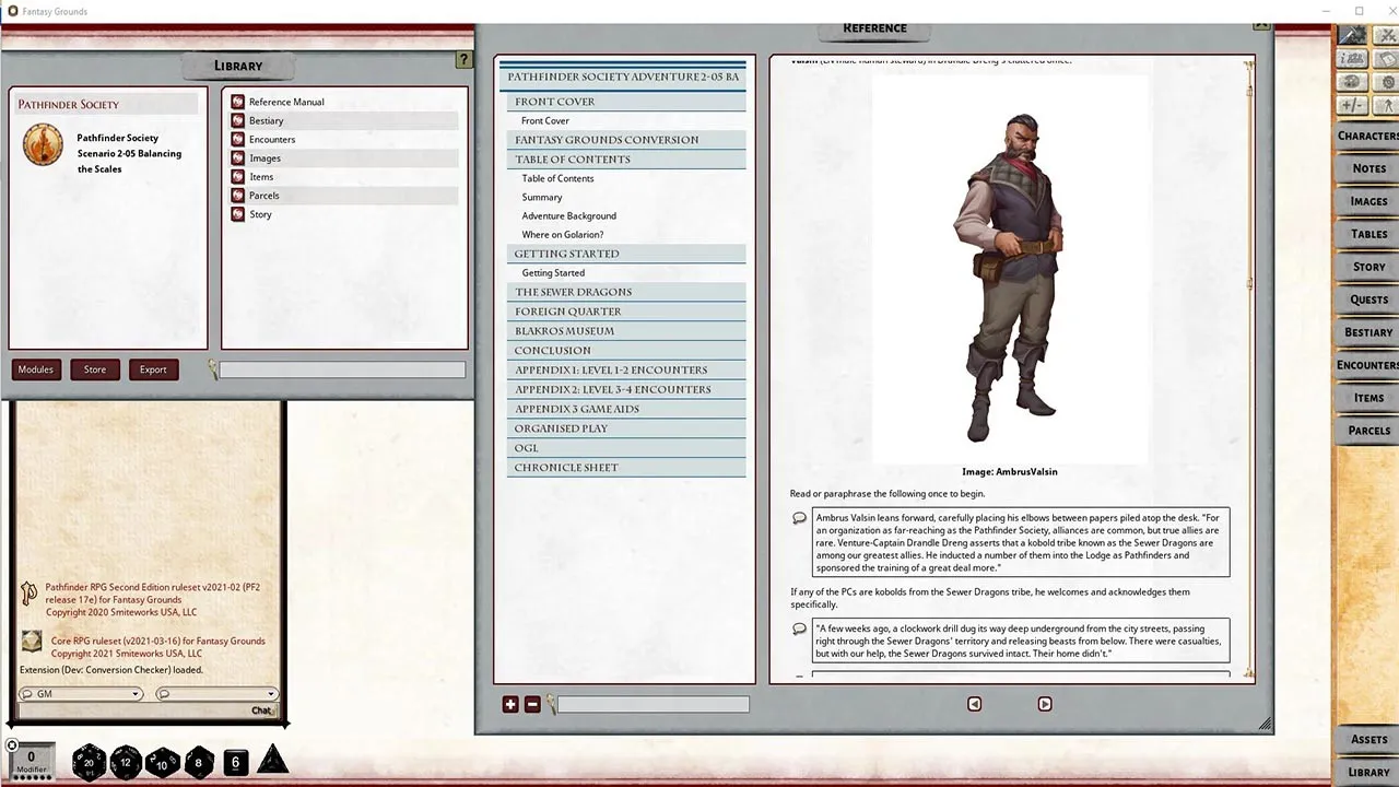 Fantasy Grounds - Pathfinder 2 RPG - Pathfinder Society Scenario #2-05: Balancing the Scales Screenshot 2
