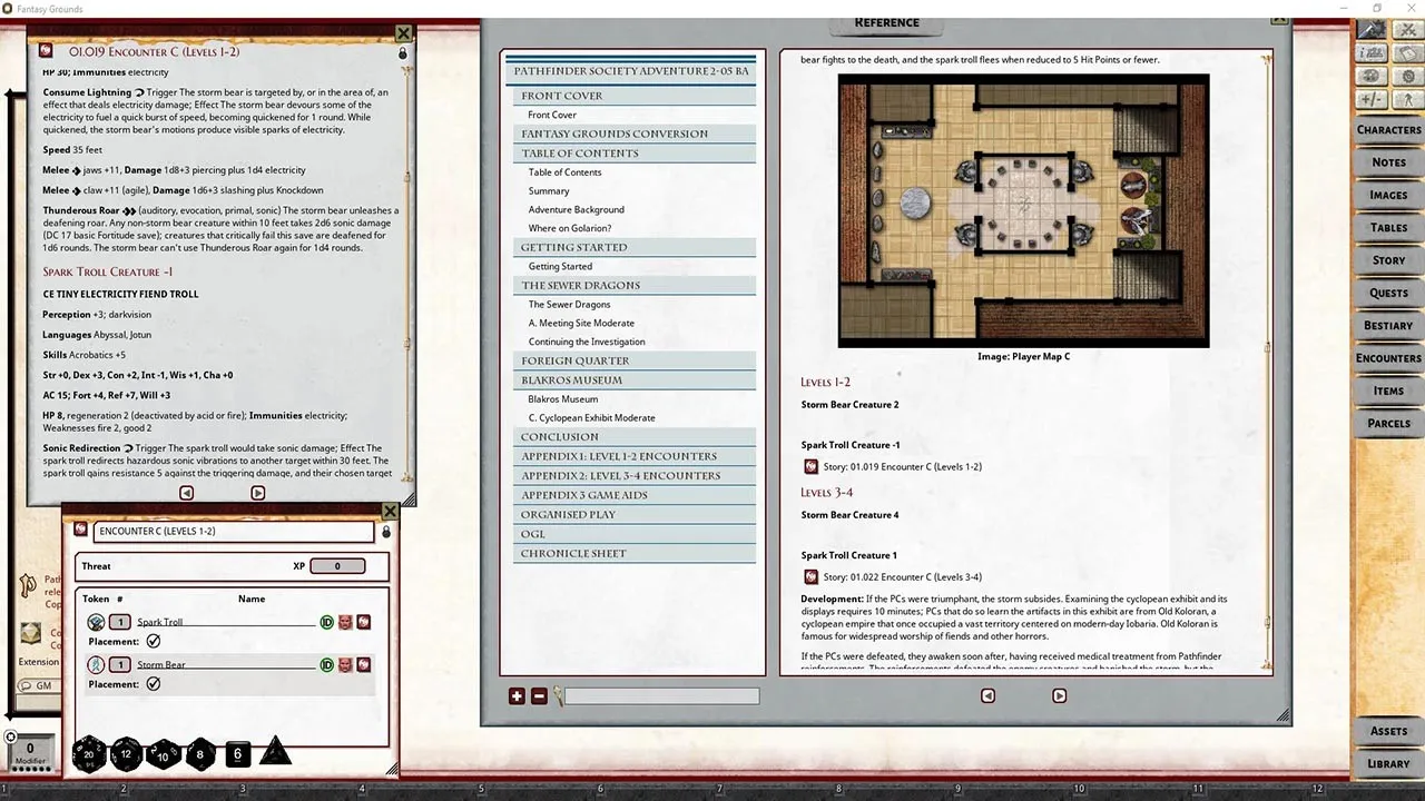 Fantasy Grounds - Pathfinder 2 RPG - Pathfinder Society Scenario #2-05: Balancing the Scales Screenshot 1