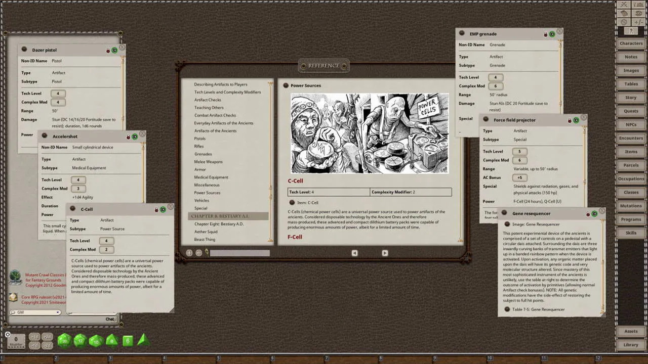 Fantasy Grounds - Mutant Crawl Classics Role Playing Game Screenshot 6