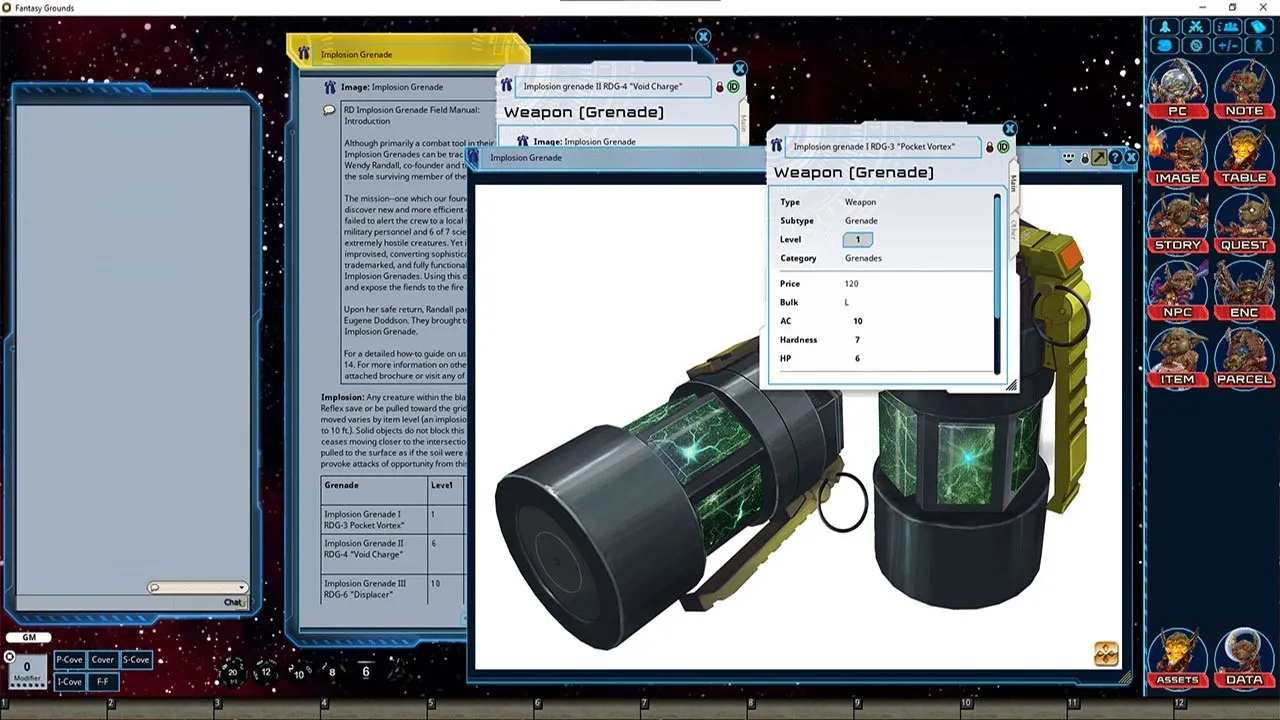 Fantasy Grounds - Secret Weapons Project Screenshot 0