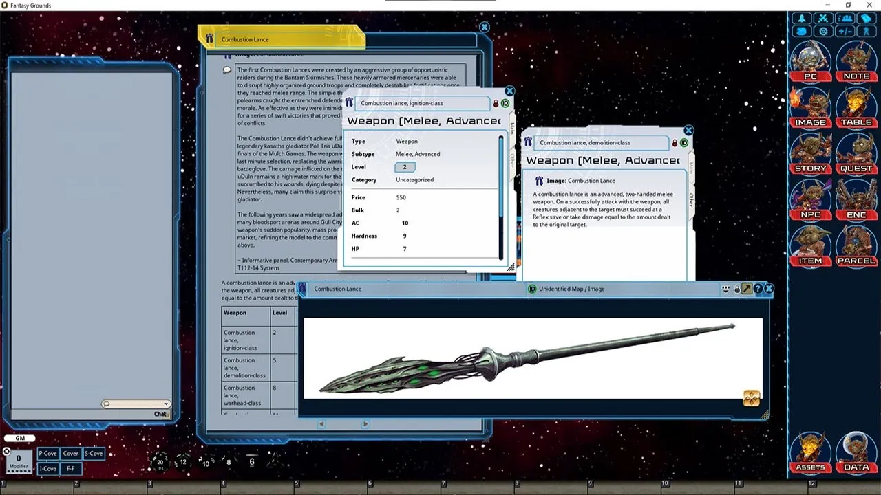 Fantasy Grounds - Secret Weapons Project Screenshot 1