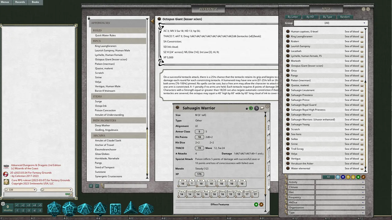 Fantasy Grounds - D&D Classics - Sea of Blood (2E) Screenshot 3