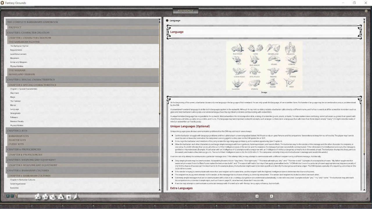 Fantasy Grounds - D&D Classics: The Complete Barbarian's Handbook Screenshot 1