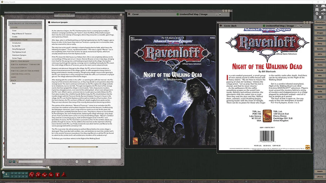 Fantasy Grounds - RQ1 Night of the Walking Dead (2E) Screenshot 0