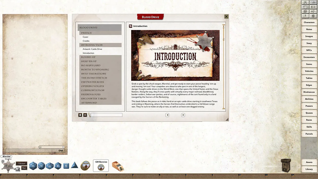 Fantasy Grounds - Deadlands: Blood Drive Screenshot 1