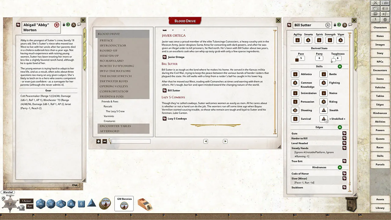 Fantasy Grounds - Deadlands: Blood Drive Screenshot 2