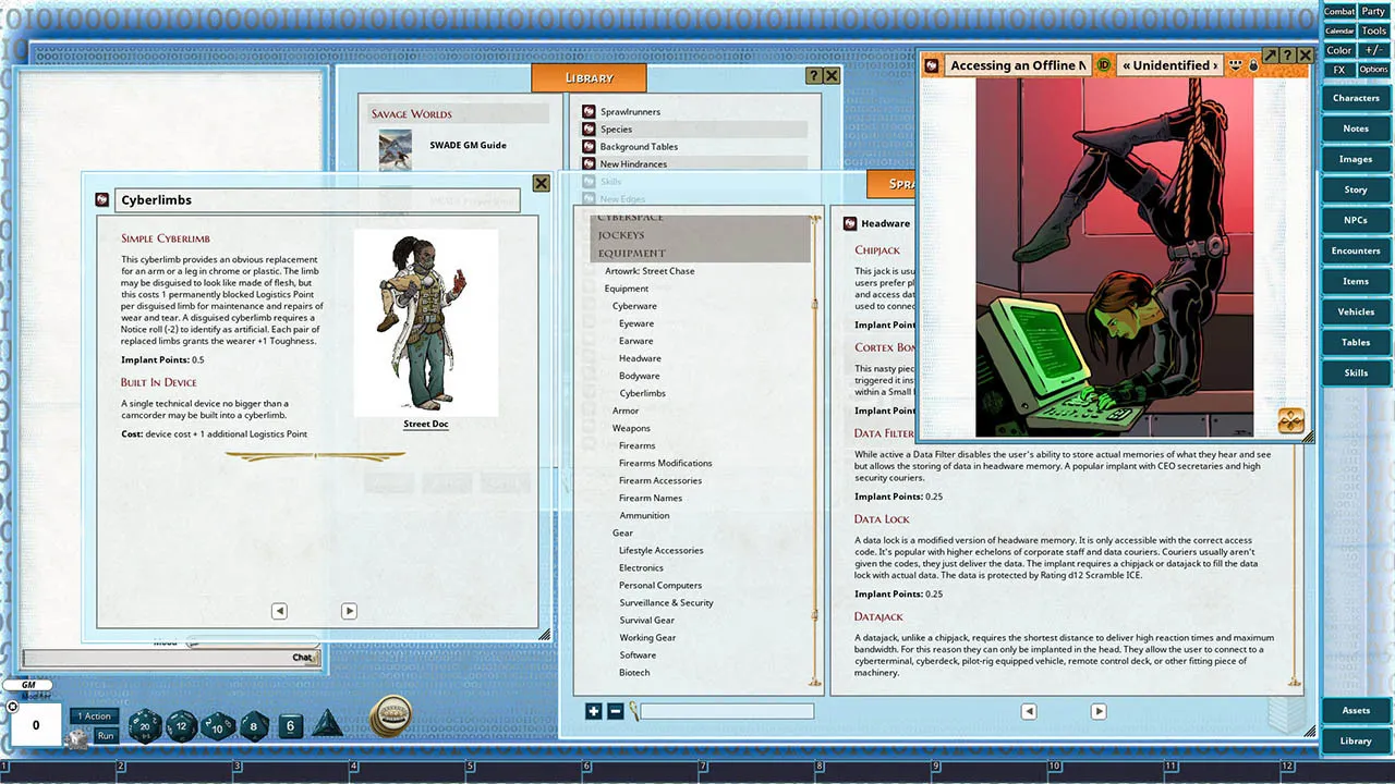 Fantasy Grounds - Sprawlrunners Screenshot 3