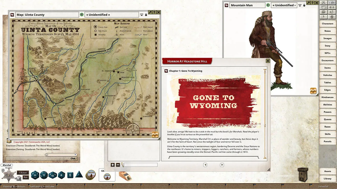 Fantasy Grounds - Deadlands: The Weird West: Horror at Headstone Hill Screenshot 3