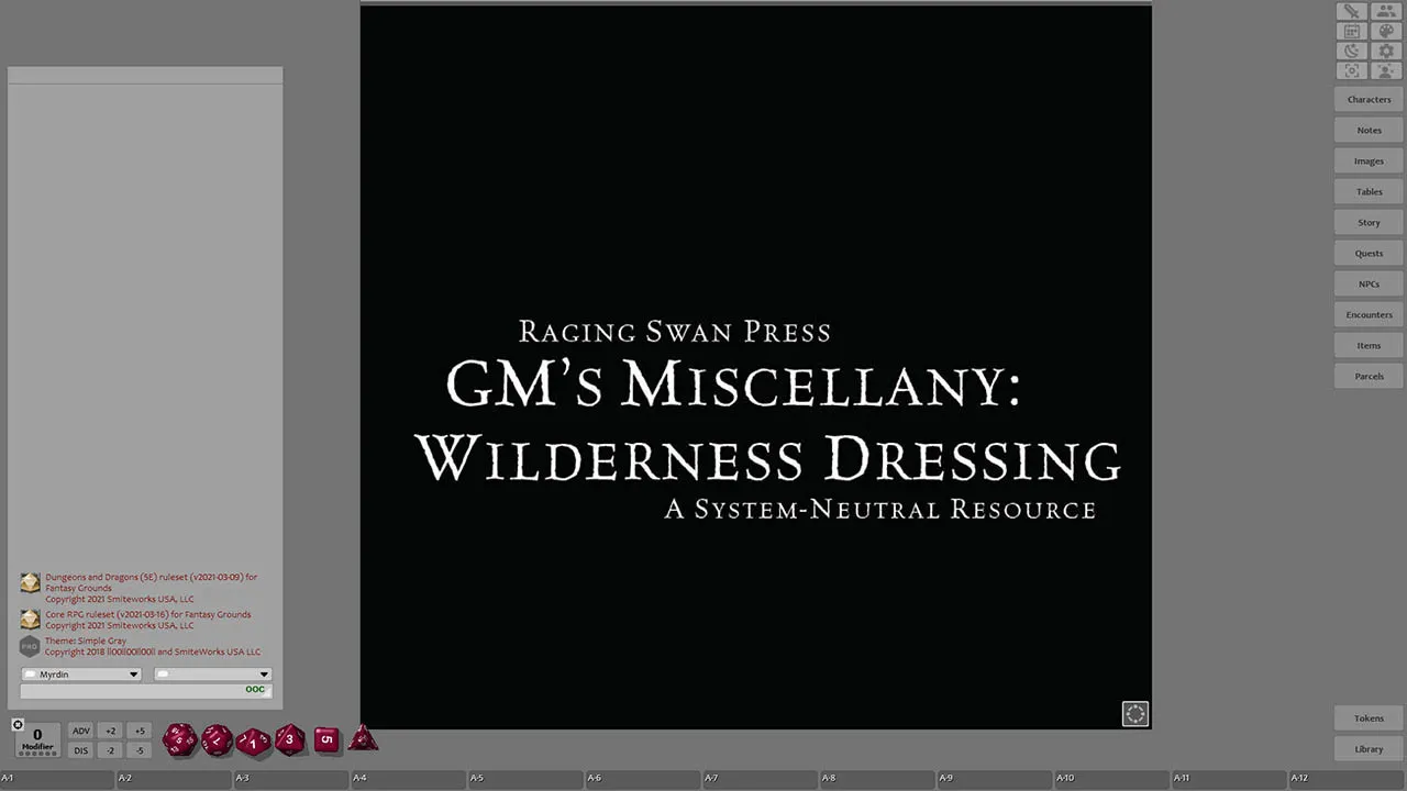 Fantasy Grounds - GM'S Miscellany: Wilderness Dressing Screenshot 0