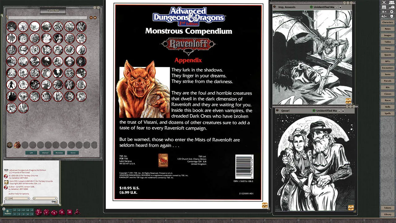 Fantasy Grounds - D&D Classics: MC10 Monstrous Compendium Ravenloft Appendix (2E) Screenshot 3