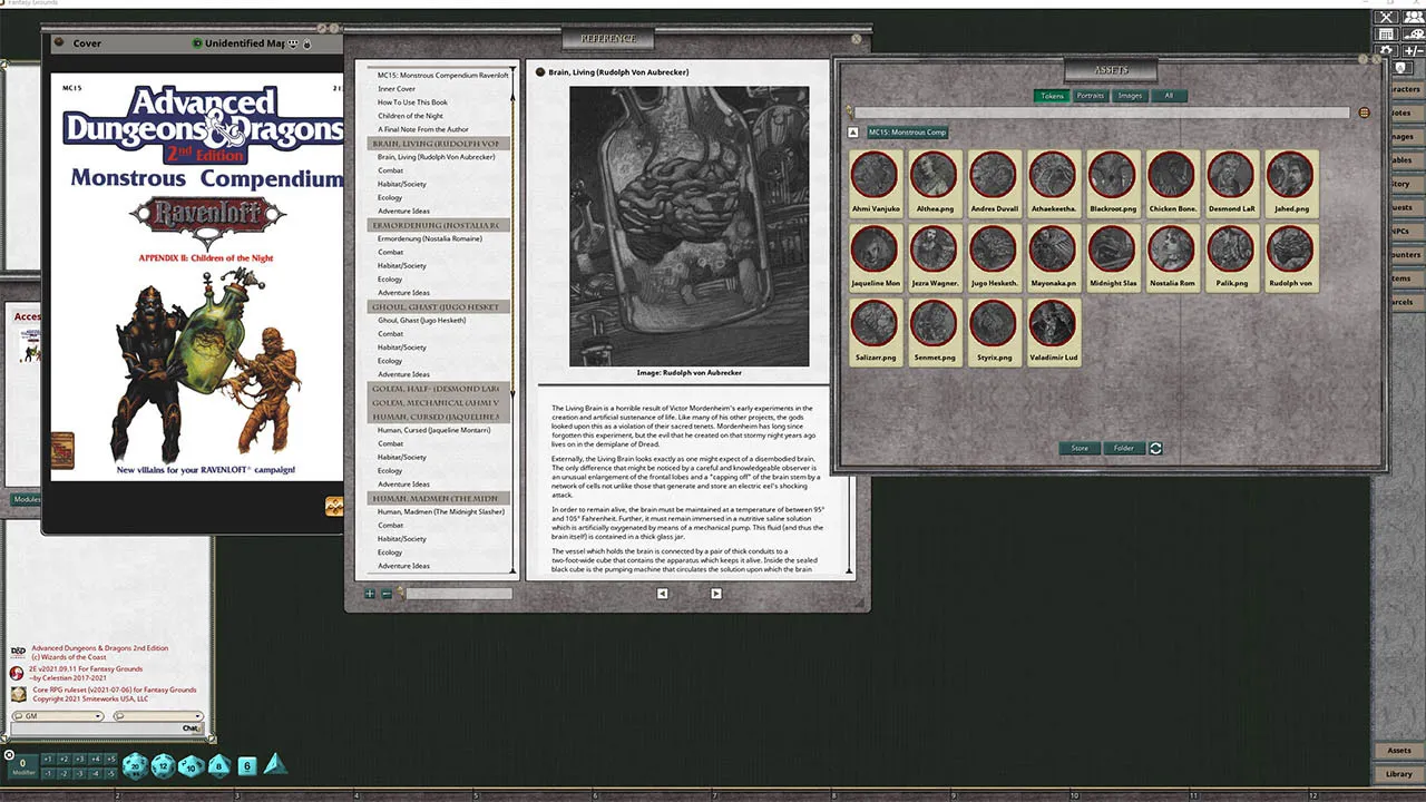 Fantasy Grounds - MC15 Monstrous Compendium Ravenloft Appendix II: Children of the Night (2E) Screenshot 0