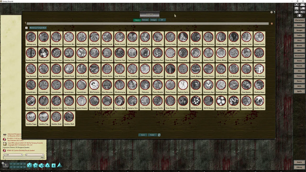 Fantasy Grounds - Monstrous Compendium - Ravenloft Appendix III (2E) Screenshot 2