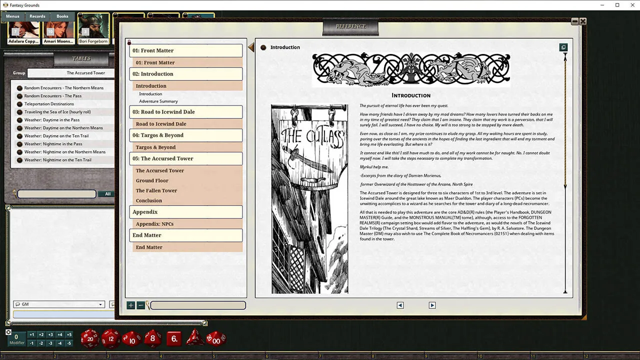 Fantasy Grounds - D&D Classics: The Accursed Tower (2E) Screenshot 1