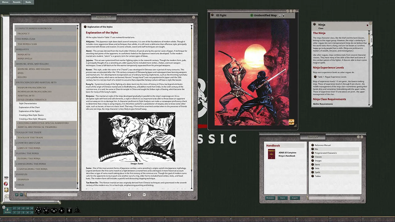 Fantasy Grounds - D&D Classics: Complete Ninja's Handbook (2E) Screenshot 1