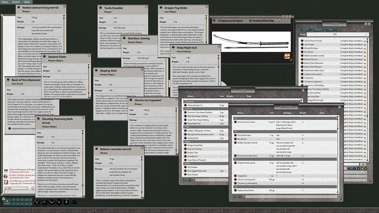 Fantasy Grounds - D&D Classics: Complete Ninja's Handbook (2E) Screenshot 2