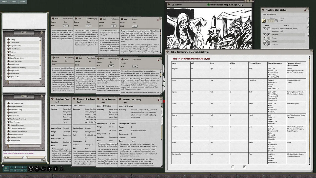 Fantasy Grounds - D&D Classics: Complete Ninja's Handbook (2E) Screenshot 4
