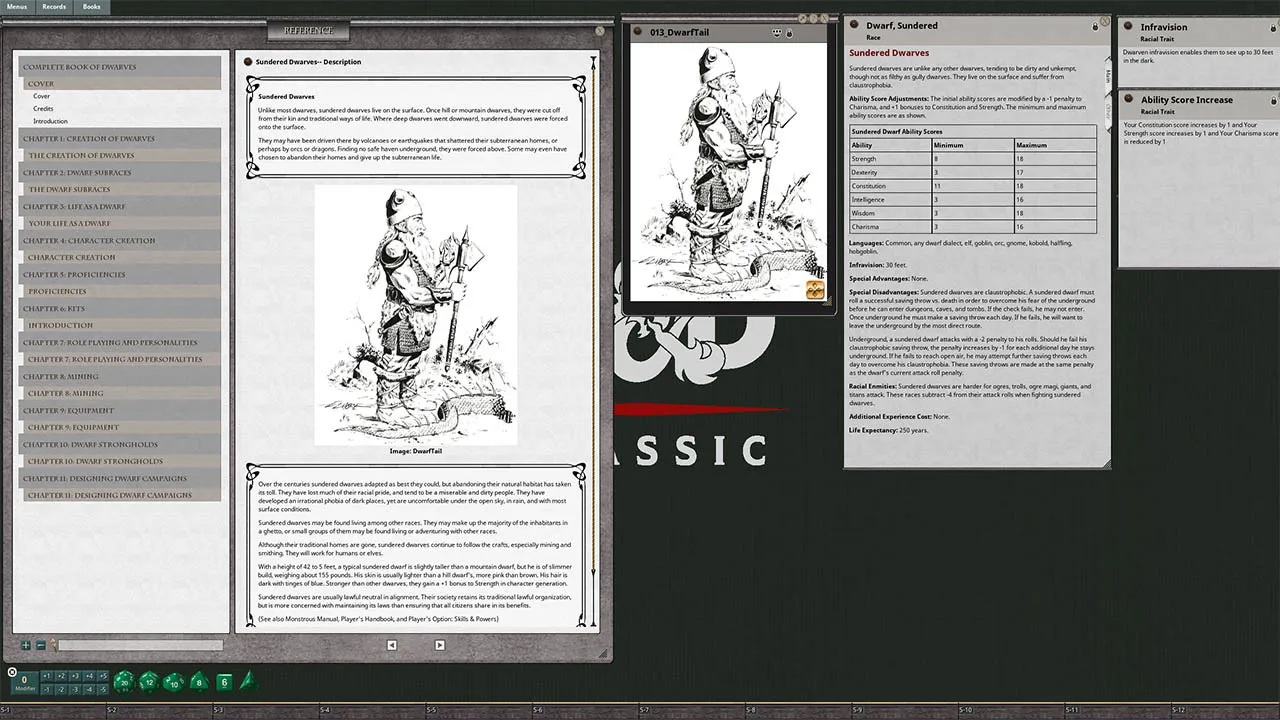 Fantasy Grounds - D&D Classics:PHBR6 The Complete Book of Dwarves (2E) Screenshot 5